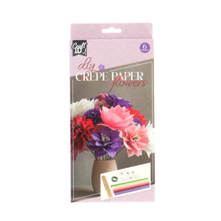 Creatieve knutselgroep hobbyset crêpe bloemen maken 6 vellen 20x25 cm