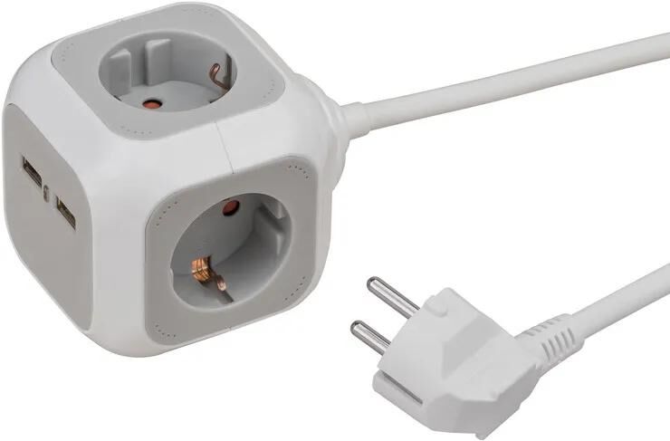 Brennenstuhl Brennenstuhl ALEA-Power 2xUSB-Oplader + stekkerblok 4-voudig