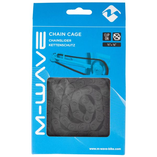 Messingschlager m-wave chain cage zwart voor single speed 1 2 x 1 8