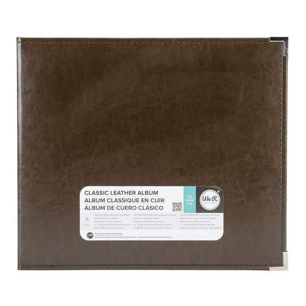 We r makers • classic leather ring album dark chocolate 30,5x30,5cm