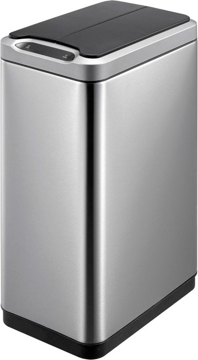 Eko - phantom sensor bin 30 liter - stainless steel plastic - mat rvs, zwart - prullenbak