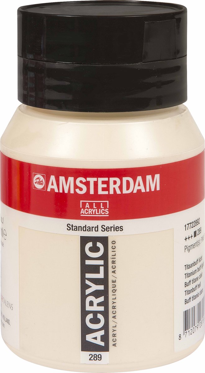 Amsterdam standard series acrylverf pot 500 ml titaanbuff licht 289