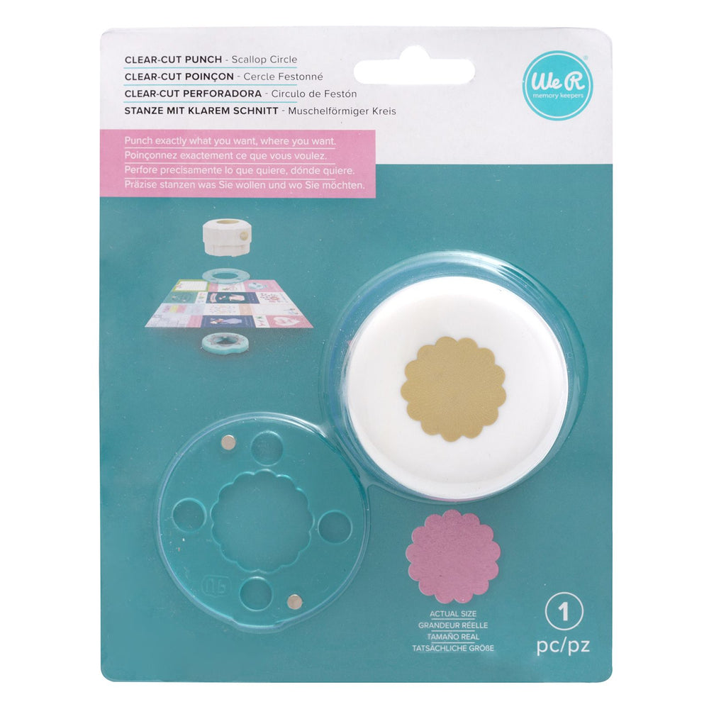 We r makers • clear cut punch 2,54cm scallop circle