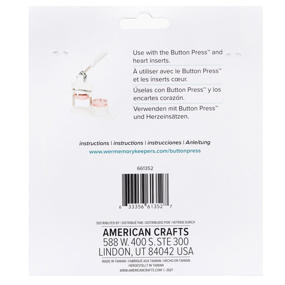 We r makers • button press navulling hart ø58mm 9pcs