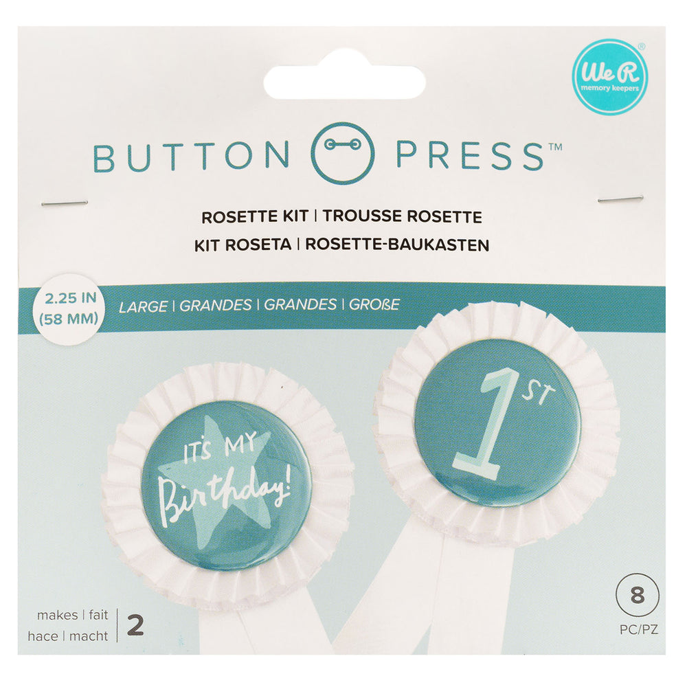 We r makers • button press rozetten set wit