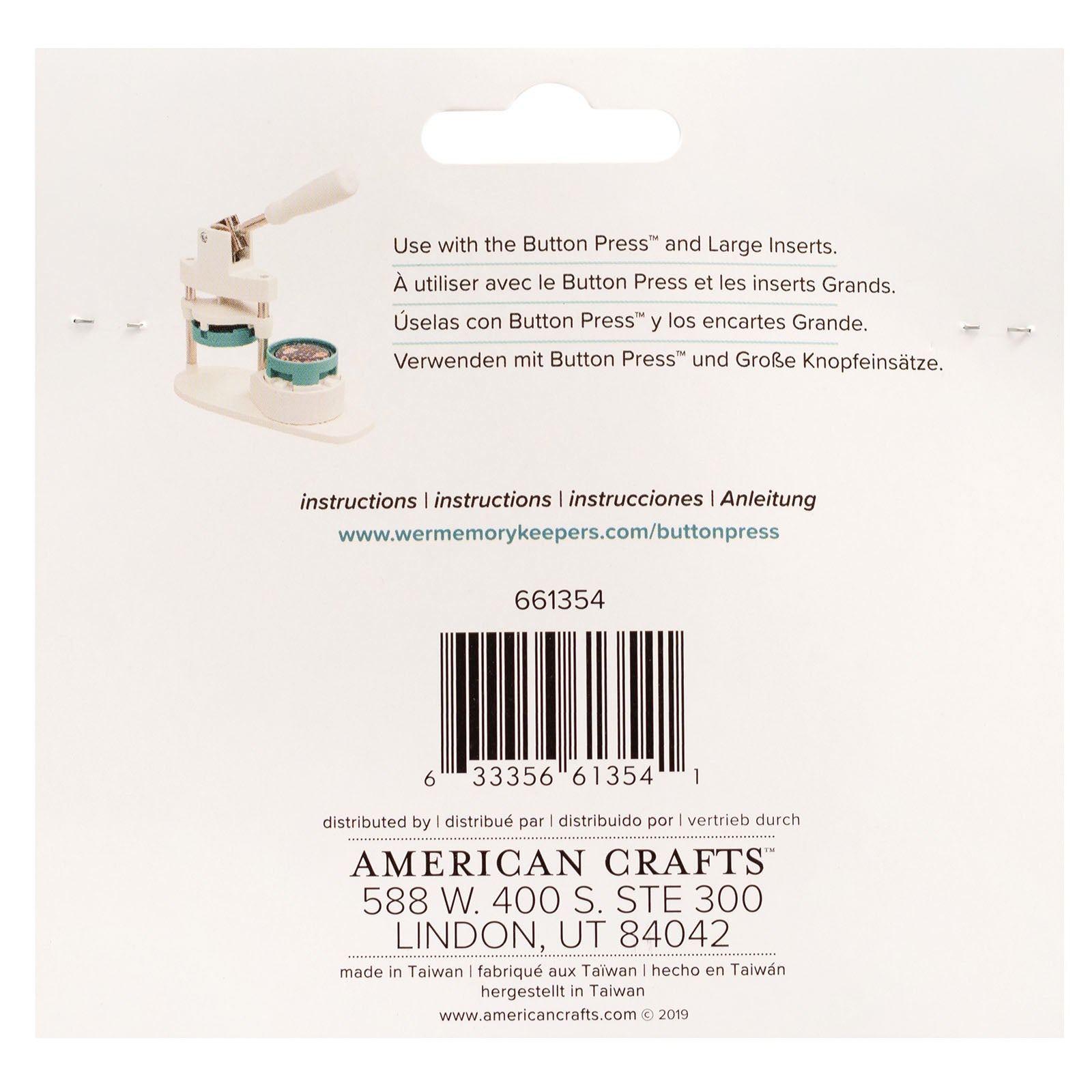 We r makers • button press rozetten set wit