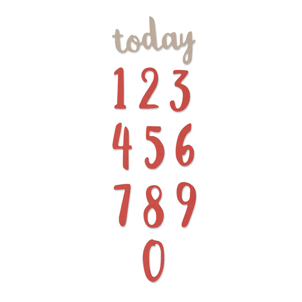 Sizzix • thinlits snijmal penseel nummers set x11