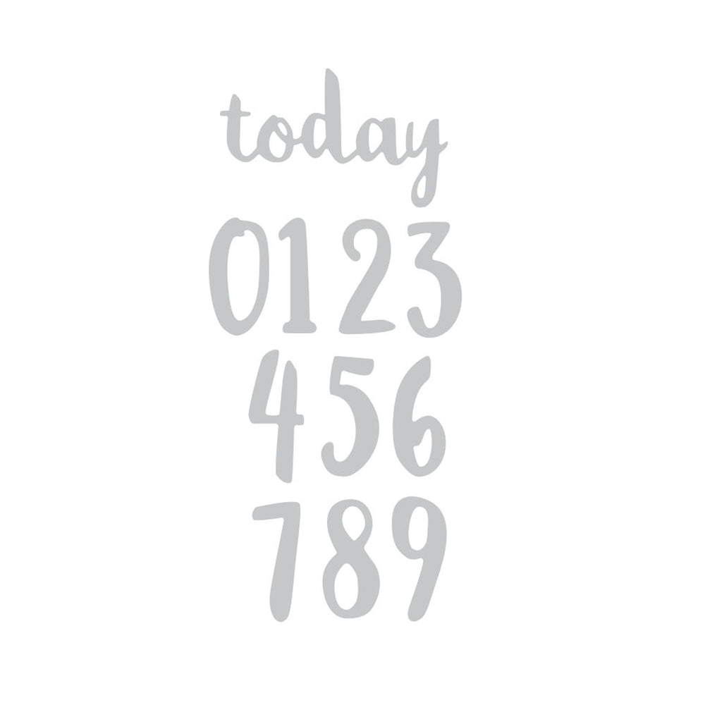 Sizzix • thinlits snijmal penseel nummers set x11