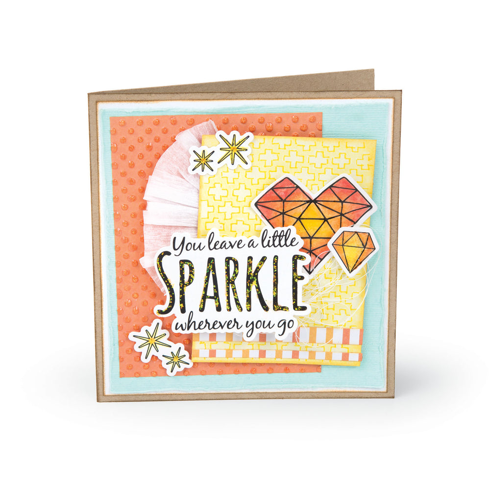 Sizzix • framelits die set x6 with stamps sparkle
