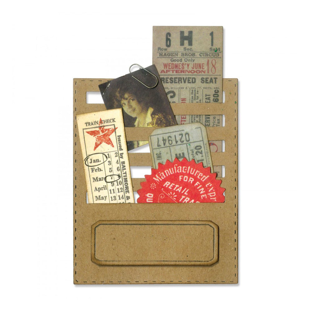 Sizzix • tim holtz thinlits die set stitched slots 2pcs