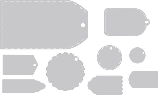 Sizzix • thinlits snijmal labels set x9