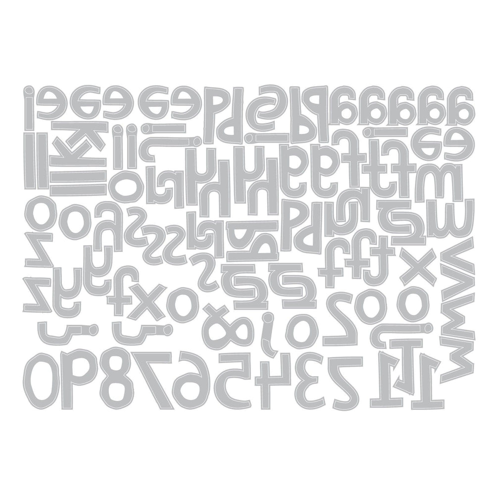 Sizzix • die set 102pcs alphanumeric cutout lower by tim holtz