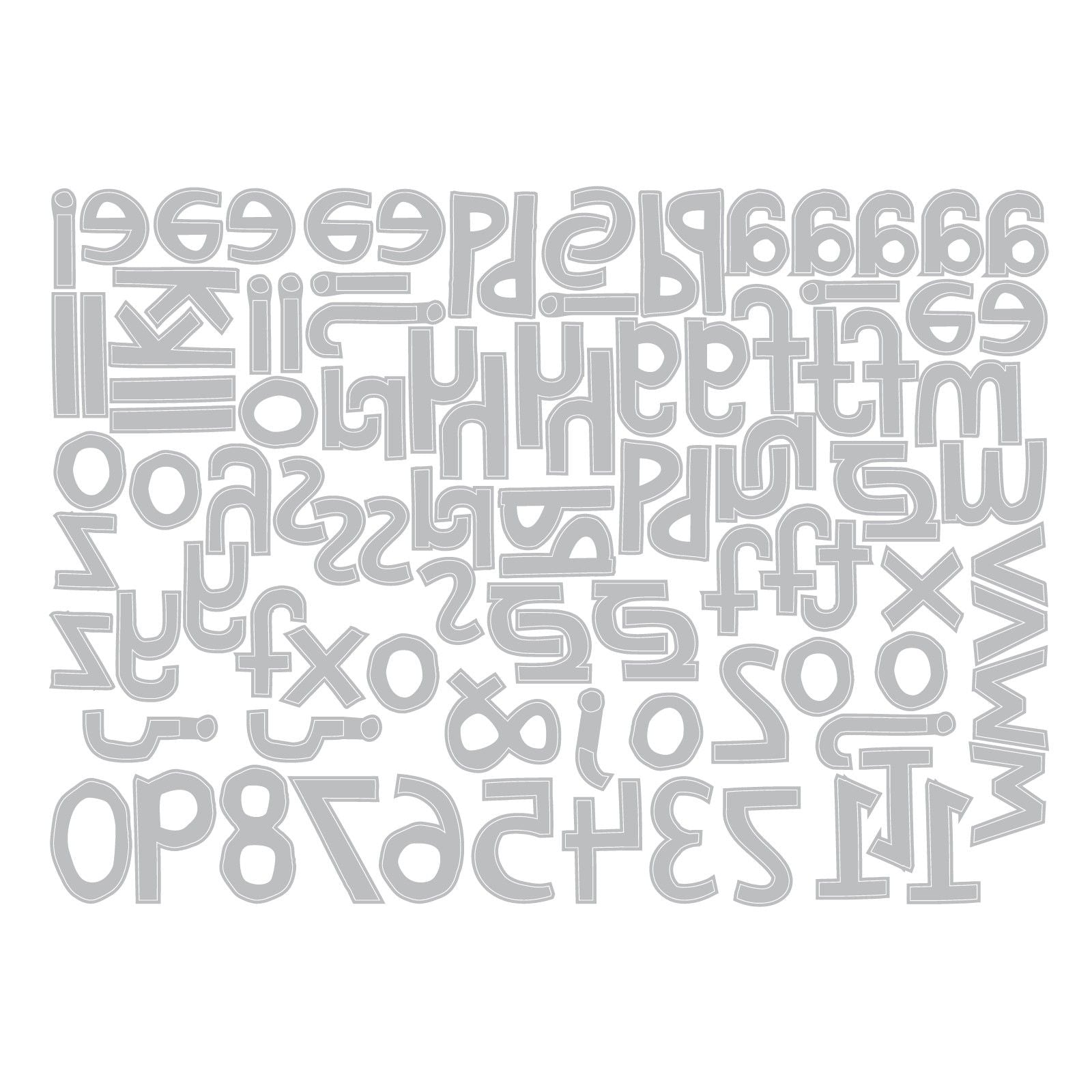 Sizzix • die set 102pcs alphanumeric cutout lower by tim holtz