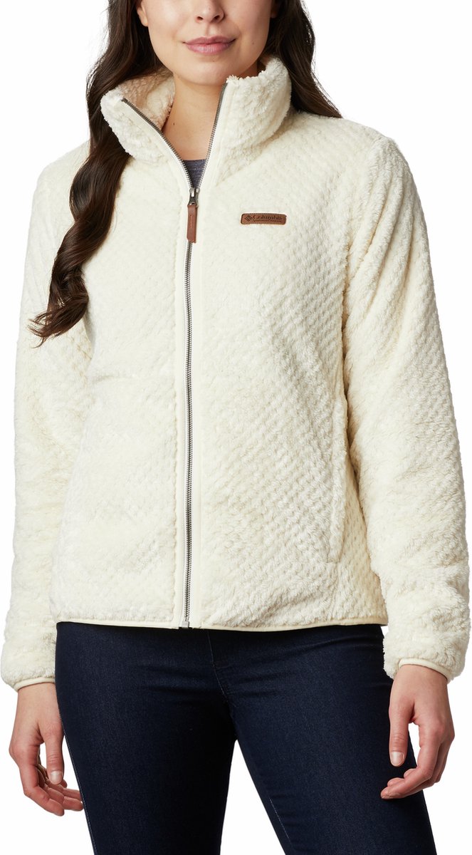 Columbia fire side ii vest dames met rits - sherpa fleece vest dames - outdoorvest - chalk - maat m