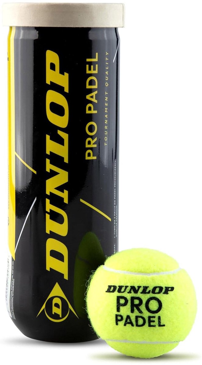 Dunlop - pro padel 3pet - unisex -padelballen - geel