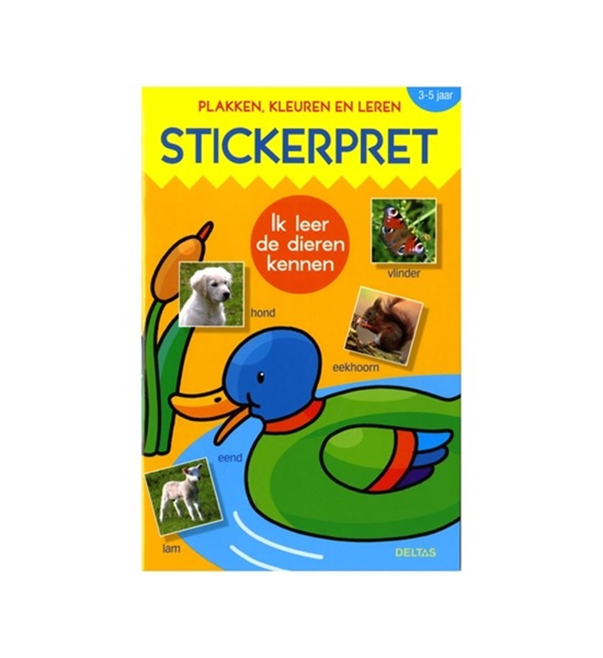 Deltas stickerpret - ik leer de dieren kennen