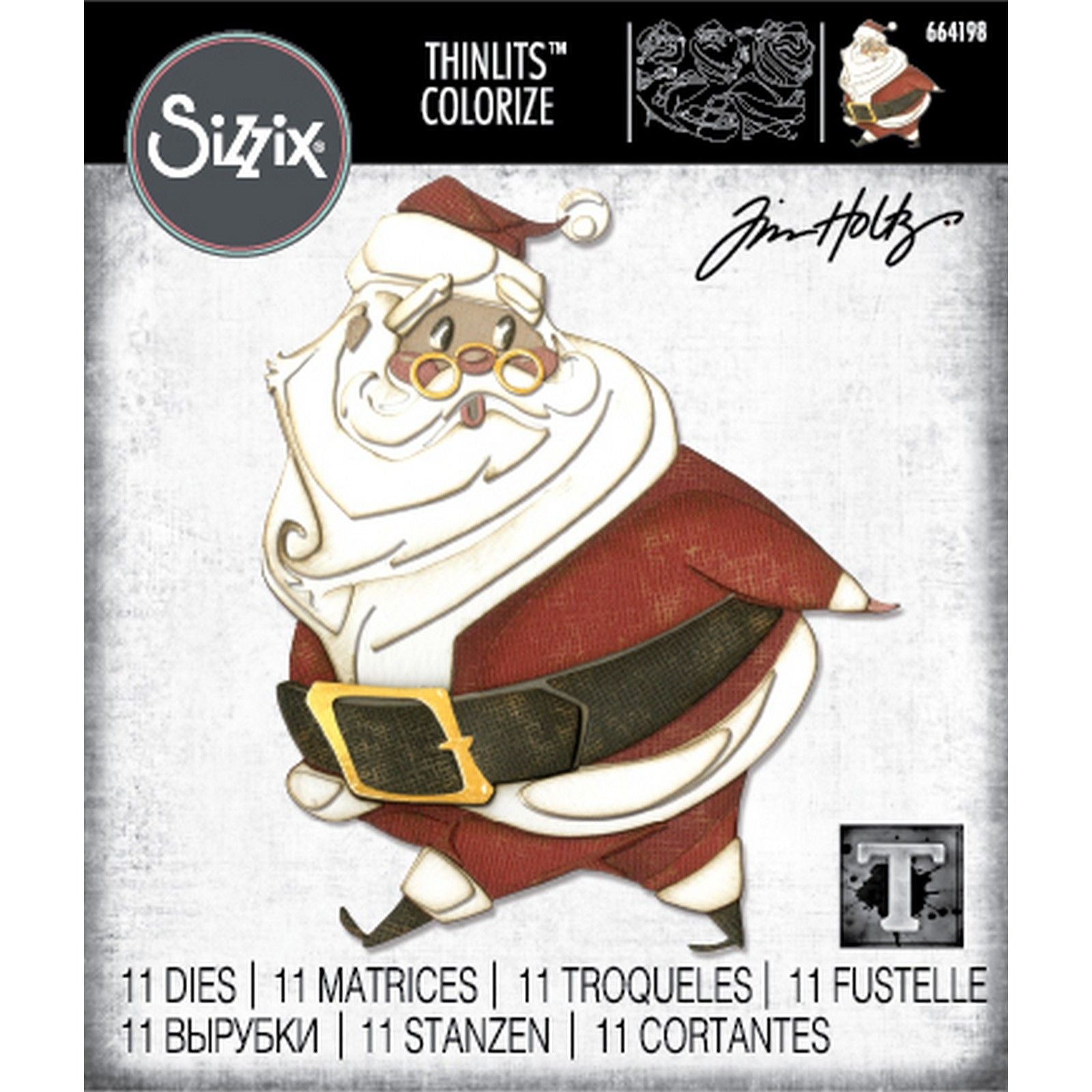 Sizzix • thinlits snijmal vrolijke kerstman