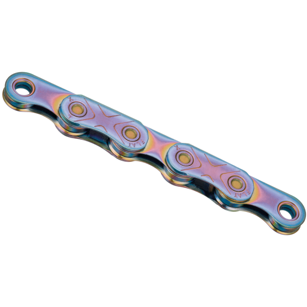Kmc x-flat chain, aur blu 12 13 fach 126gl waxed