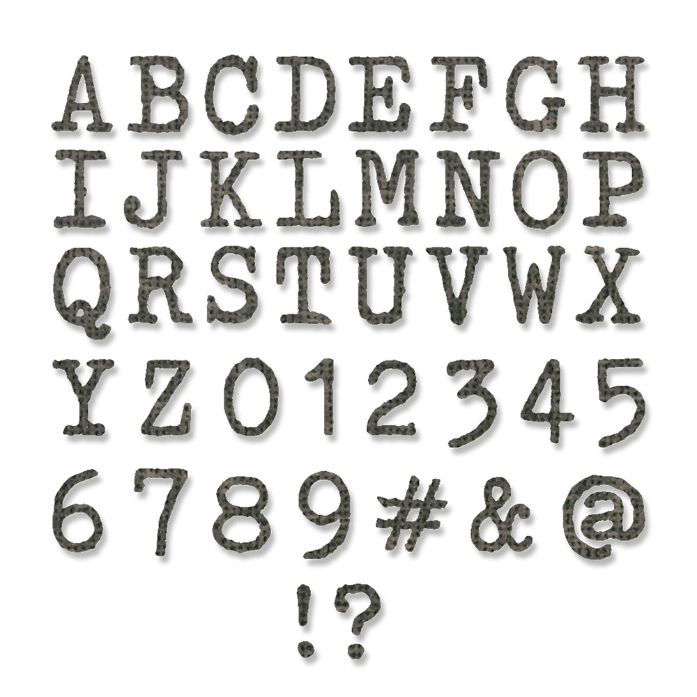 Sizzix • tim holtz thinlits die set alphanumeric tiny type upper