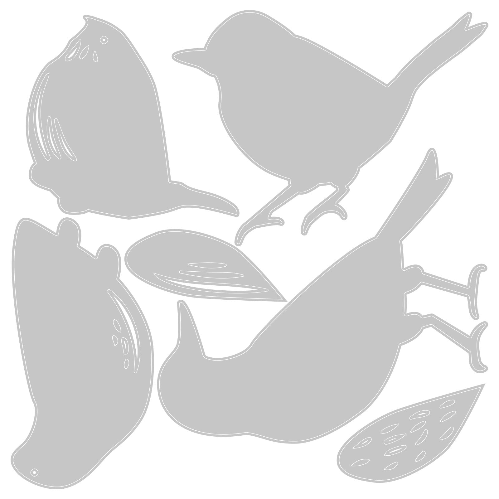 Sizzix • tim holtz thinlits die set feathered friends 6pcs