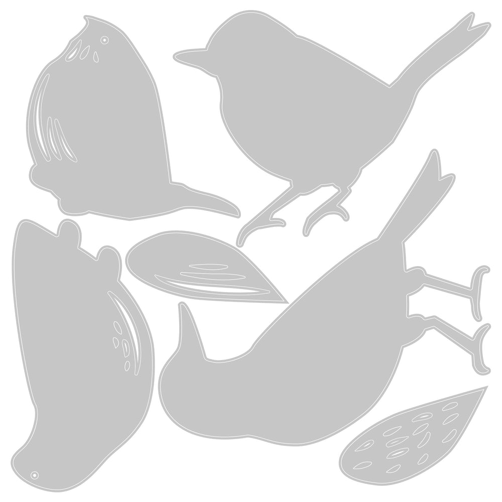 Sizzix • tim holtz thinlits die set feathered friends 6pcs