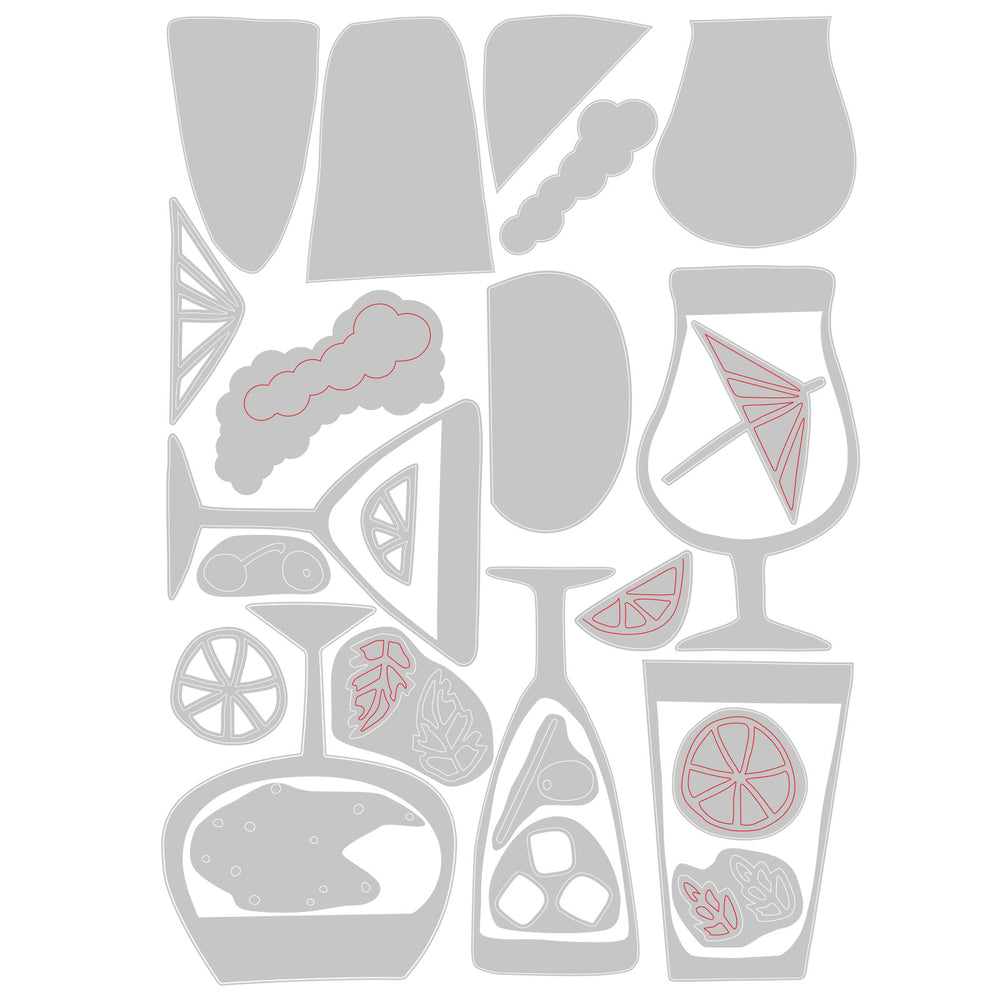 Sizzix • tim holtz thinlits die set happy hour