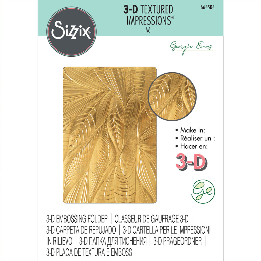 Sizzix • 3d textured impressions embossing folder fallen leaves