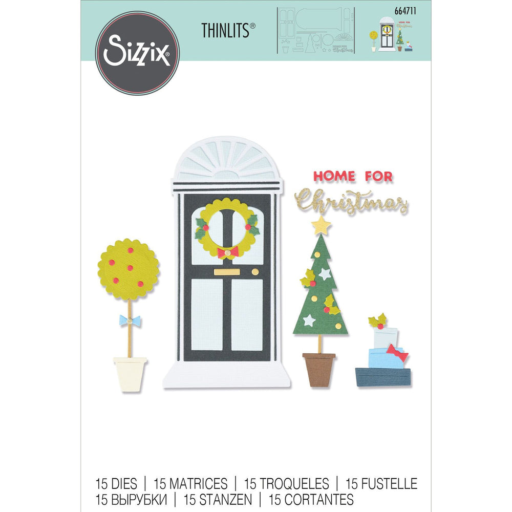 Sizzix • thinlits die set home for christmas