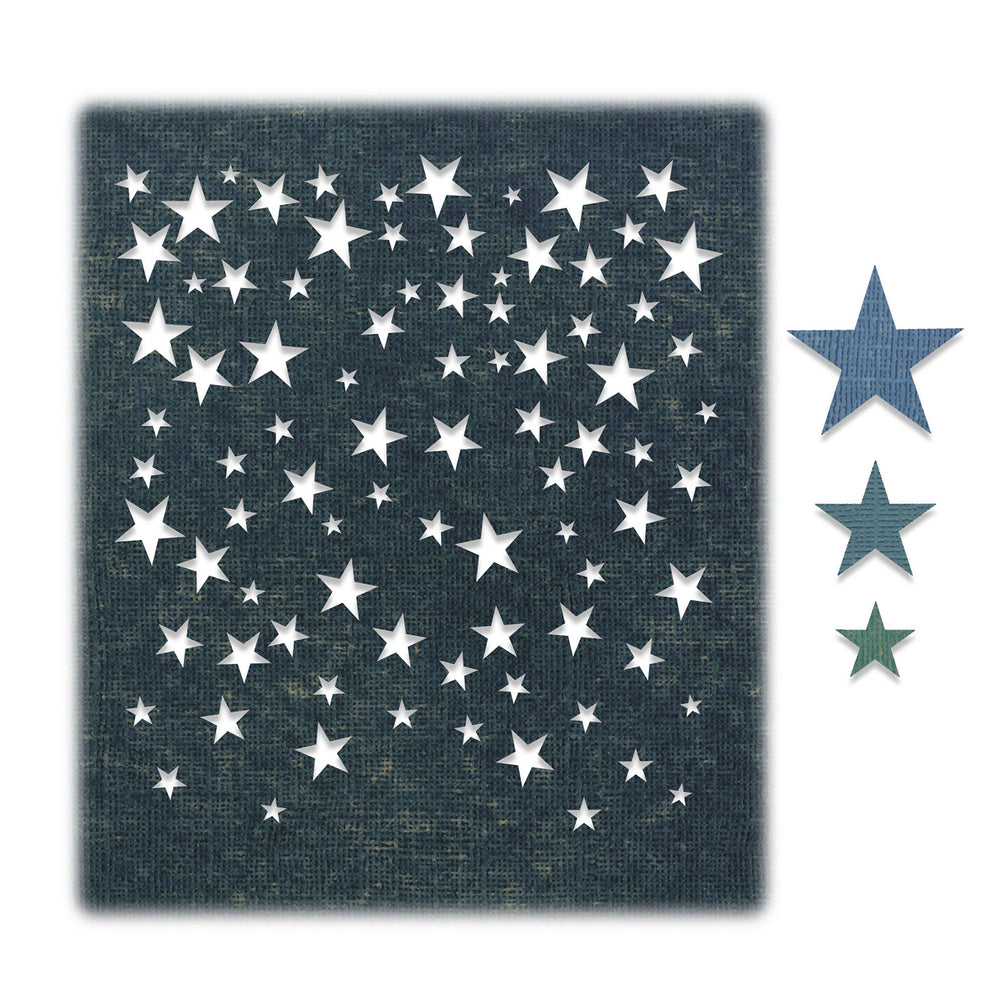 Sizzix • tim holtz thinlits die set falling stars 4pcs