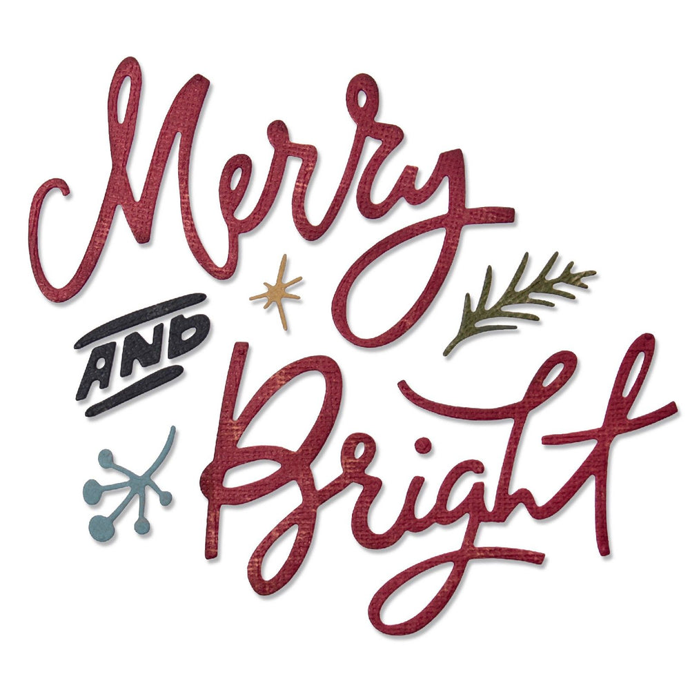 Sizzix • thinlits die set 6pcs merry bright by tim holtz