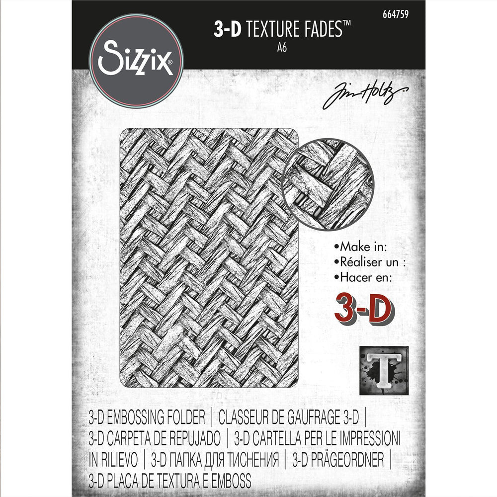 Sizzix • tim holtz 3-d texture fades embossing folder intertwined