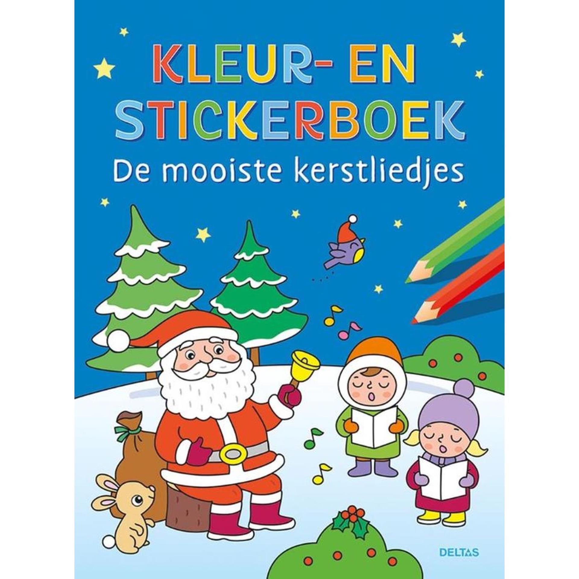 Deltas kleur- en stickerboek kerstliedjes
