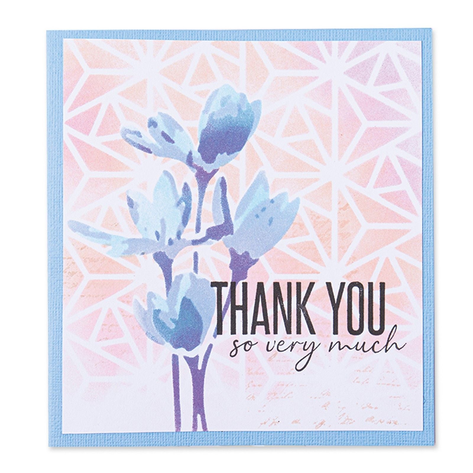 Sizzix • layered stencils geo flowers 4stuks