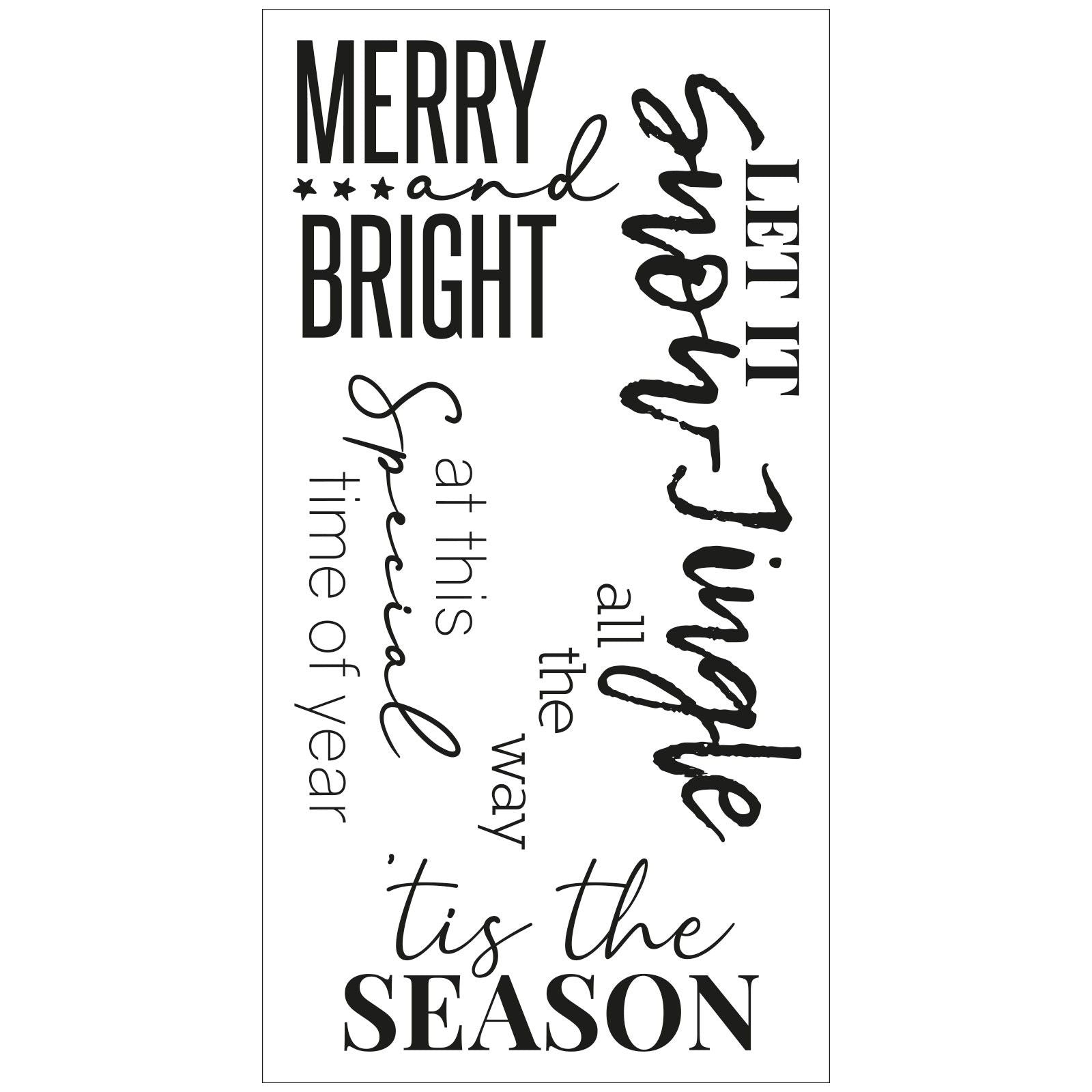 Sizzix • clear stamps festive sentiments #2