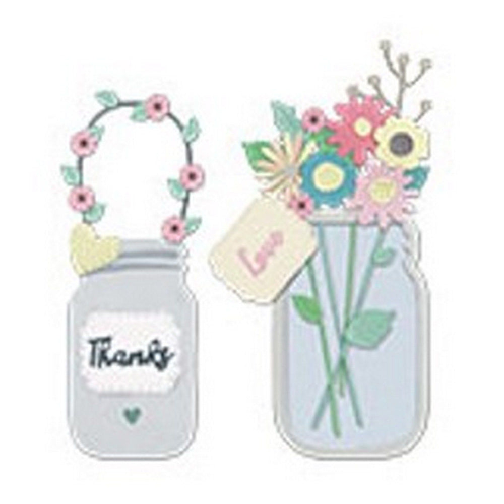 Sizzix • thinlits die set jar of flowers