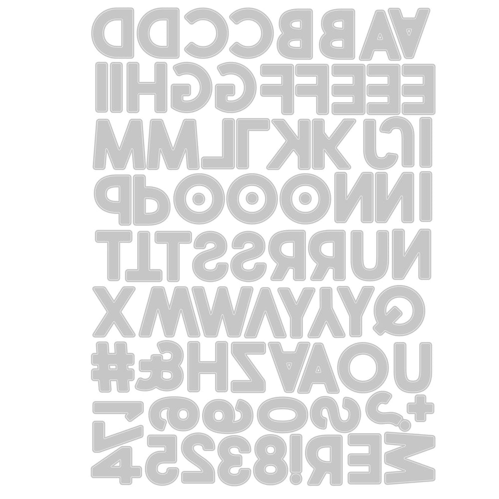 Sizzix • tim holtz thinlits die set alphanumeric bold 80pcs