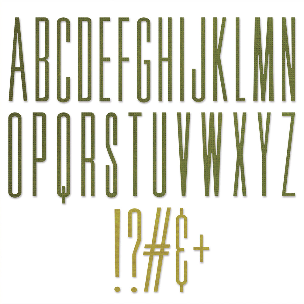 Sizzix • tim holtz thinlits die set alphanumeric stretch upper 31pcs