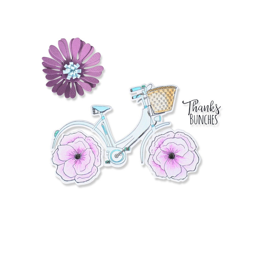 Sizzix • framelits die set thankful bicycle