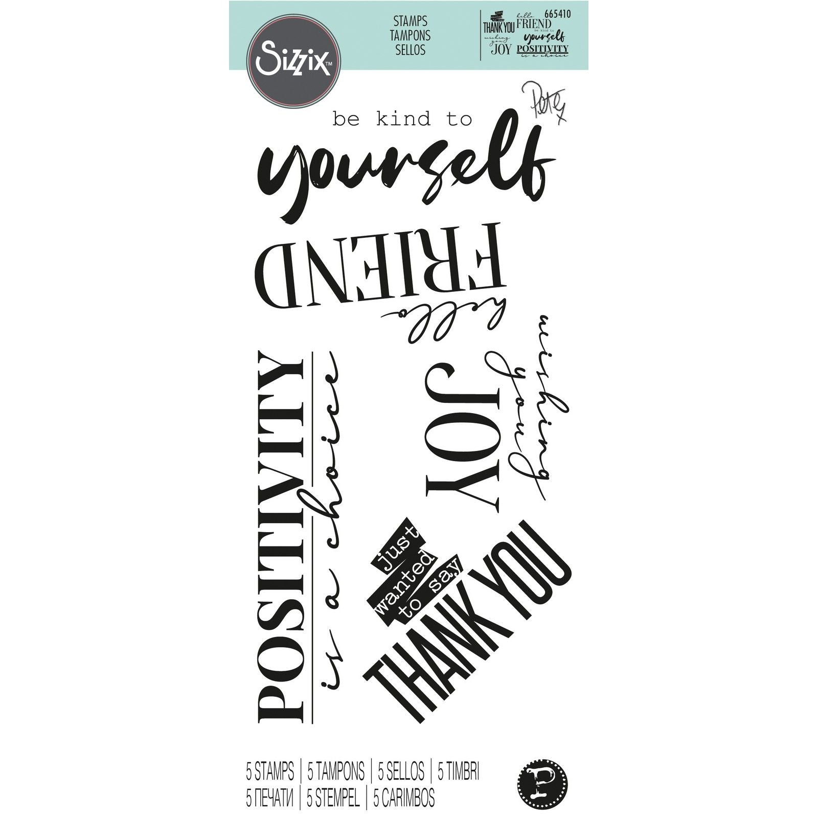 Sizzix • clear stamps sunnyside sentiments #8