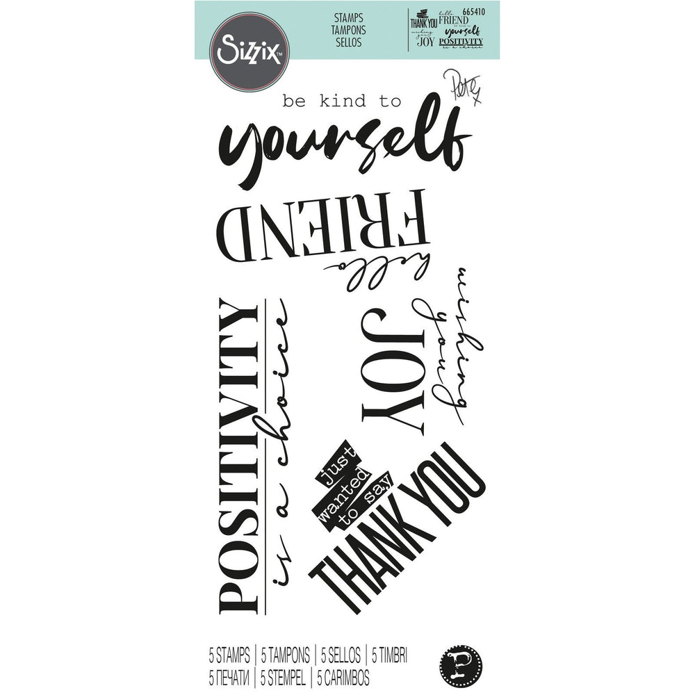Sizzix • clear stamps sunnyside sentiments #8