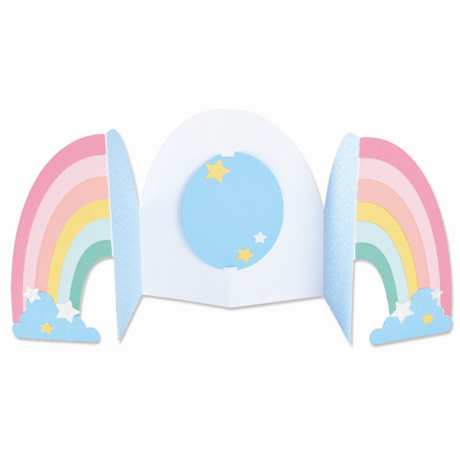 Sizzix • thinlits snijmal rainbow fold-a-long card