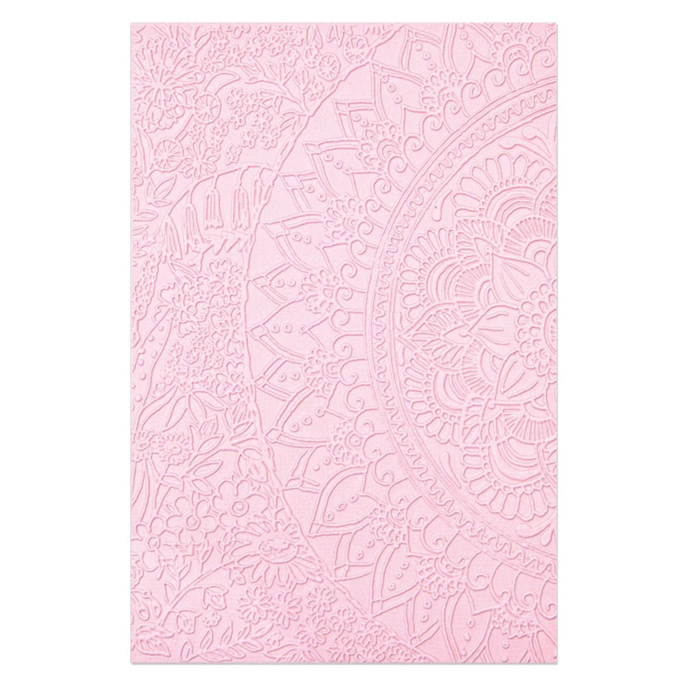 Sizzix • 3-d textured impressions embossing folder half mandala