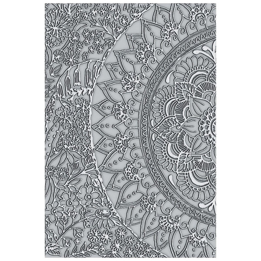 Sizzix • 3-d textured impressions embossing folder half mandala