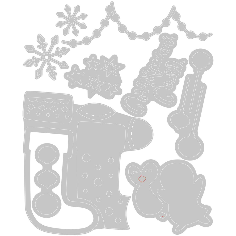 Sizzix • thinlits snijmallen penguin stocking