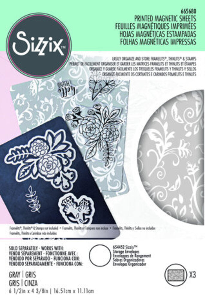 Sizzix • bedrukte magnetisch vellen 16,51x11,11cm 3pcs