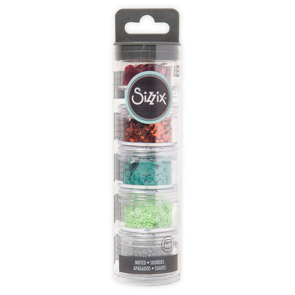 Sizzix • making essential sequins beads muted 5gram per pot 5pieces