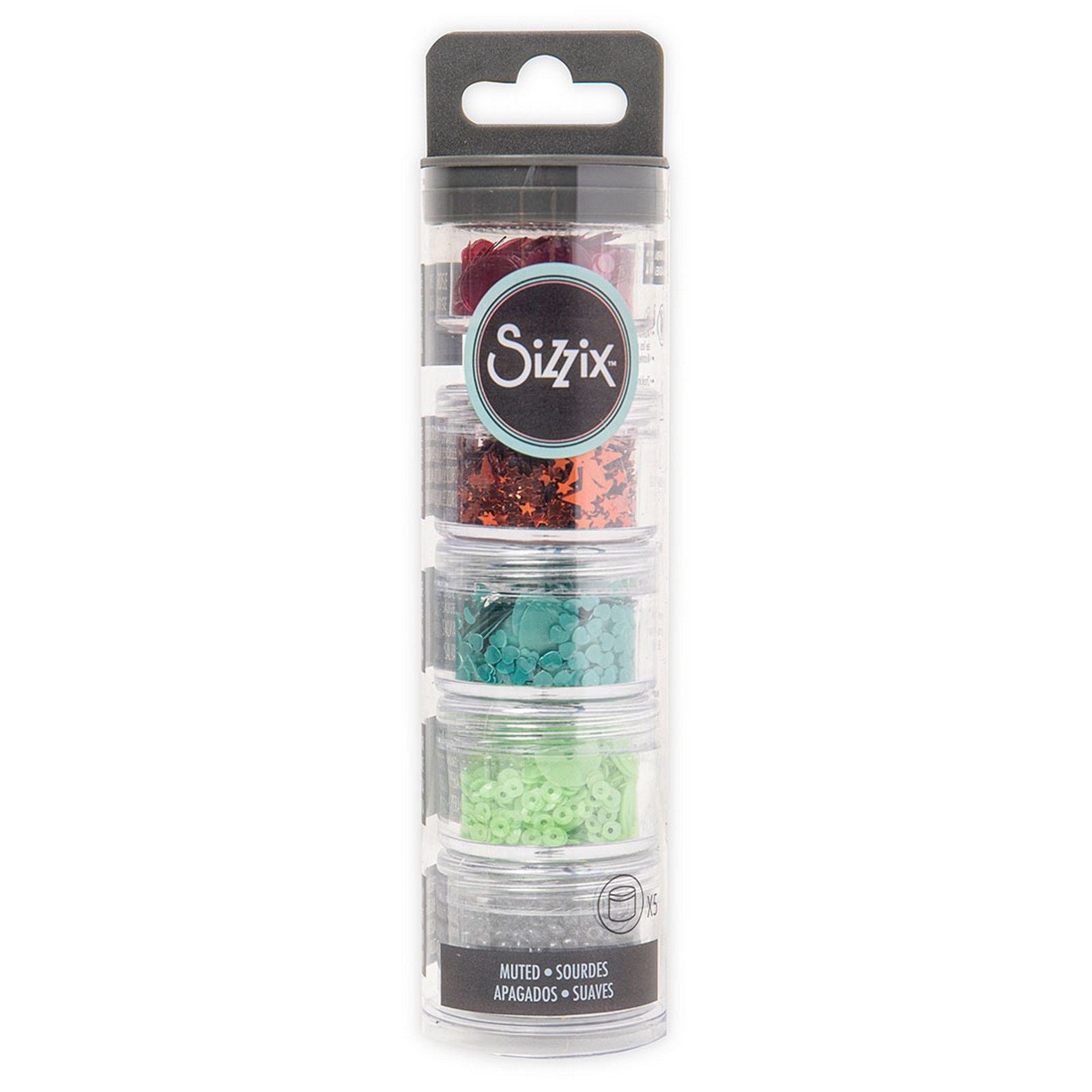 Sizzix • making essential sequins beads muted 5gram per pot 5pieces