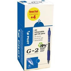 Gel rollerbalpen pilot g-2 07 blauw 20 stuks