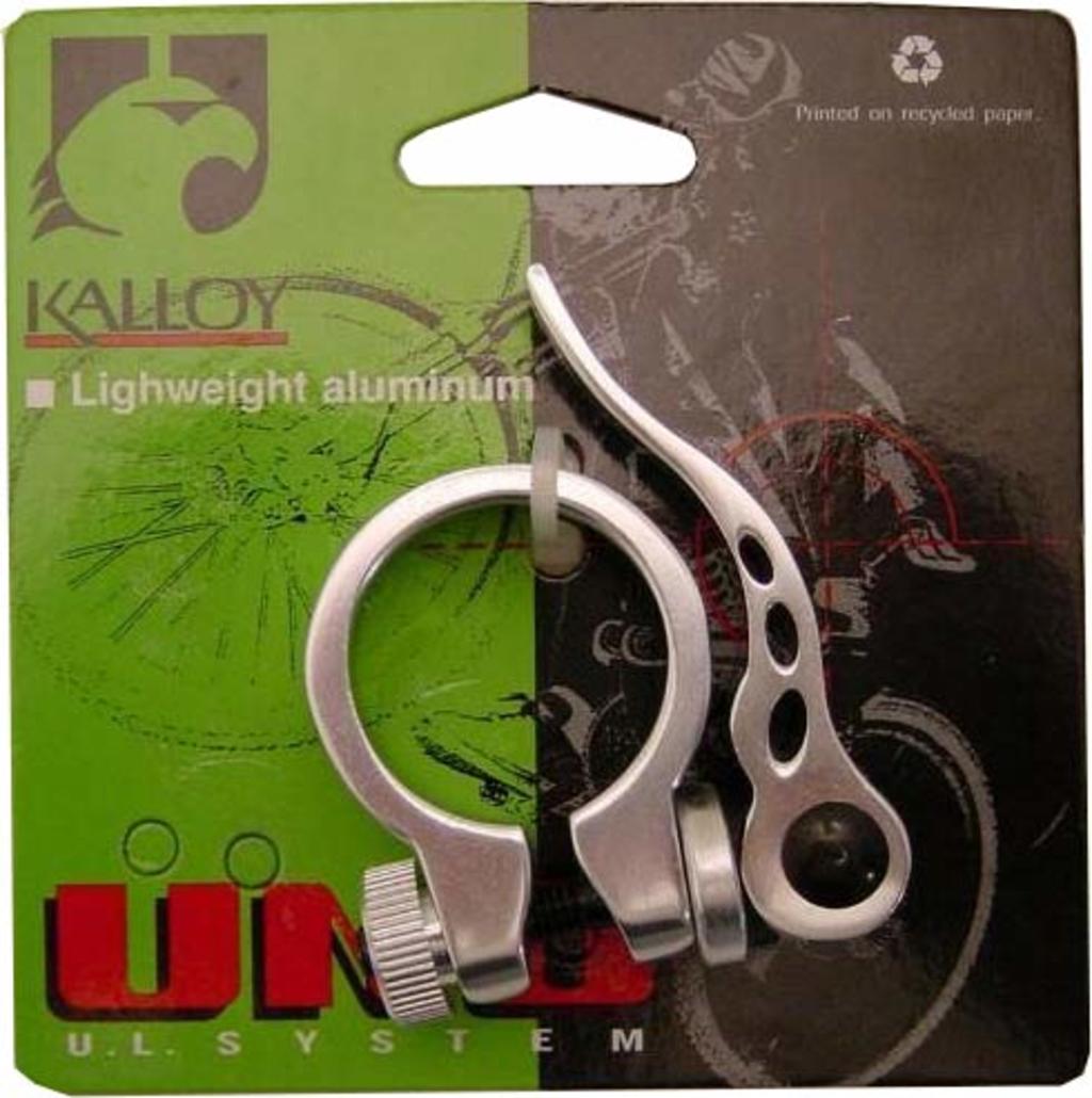 Hzb kalloy uno collier de selle à dégagement rapide alu argent 28,6 mm à dégagement rapide