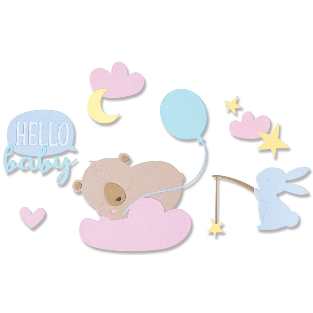 Sizzix • thinlits die set hello baby